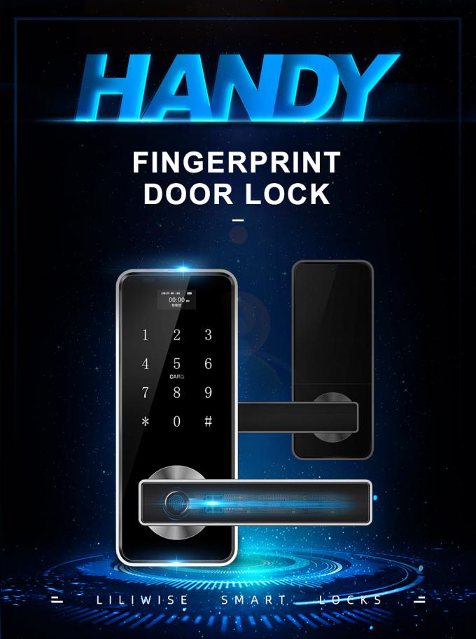Fingerabdruck-Türschloss-Griff-Digital Tuya Keyless intelligentes Türschloss biometrischer 0