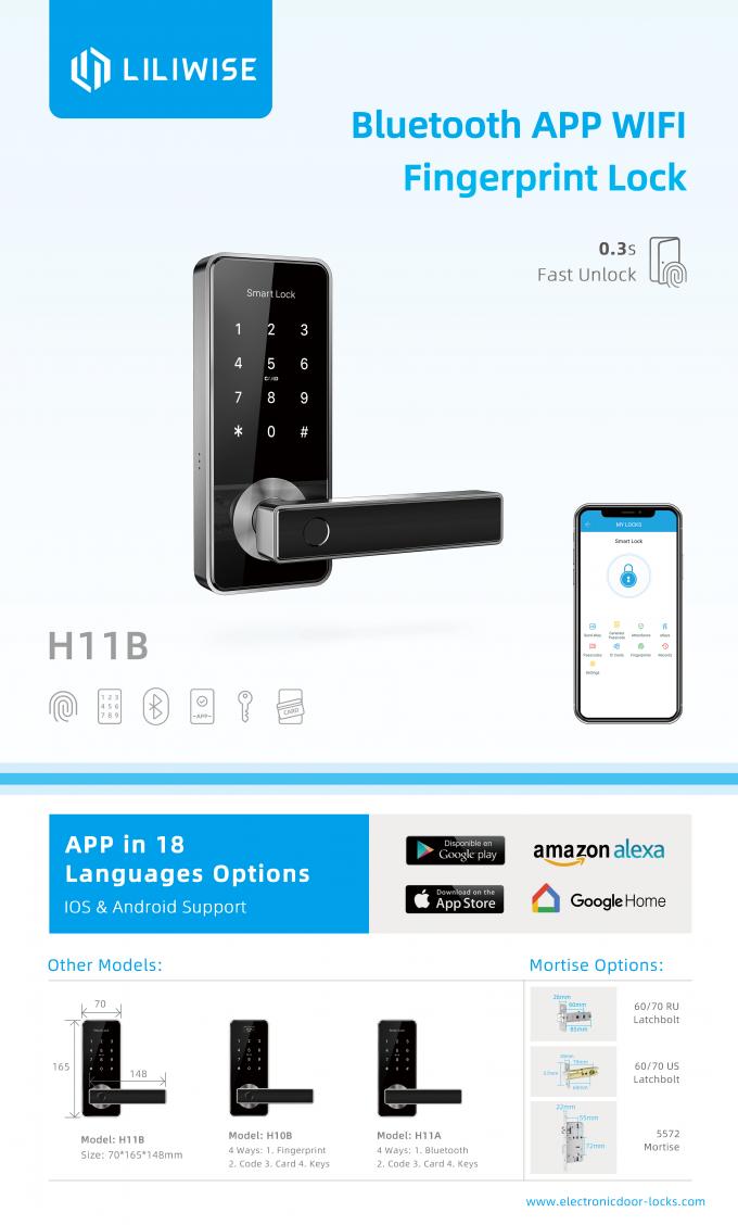 Intelligenz-Bluetooth-Türschloss Keyless Verschluss Wifi Bluetooth Smart 1