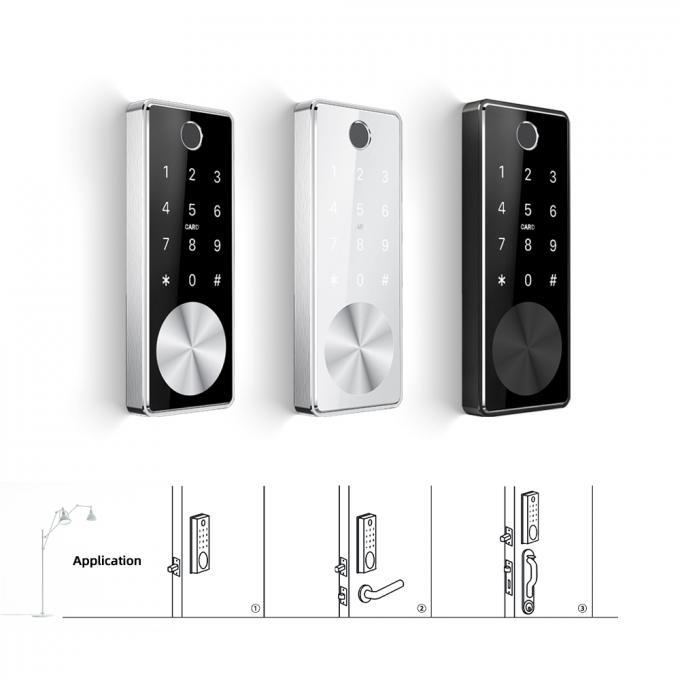 Kodieren Sie Türschloss-Bluetooth-Fingerabdruck-Schirm-Zink-Legierungs-Zimmertür-Verschluss-Acryl-Platte 0