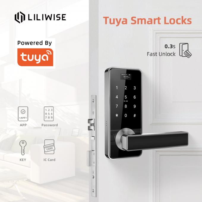 Elektronischer Tuya intelligenter Karte APP-Schlüssel Türschloss-Sicherheits-Digital-Passwort-RFID entriegeln 0
