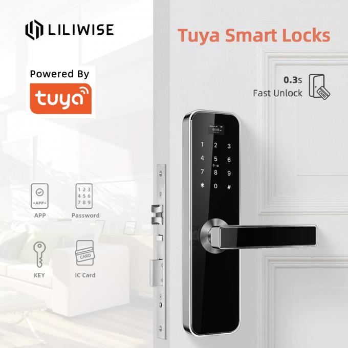 Intelligentes Türschloss elektronisches Türschloss-Passwort Tuya für Hotel-Wohnungs-Ausgangsbürogebäude-Verschluss 0