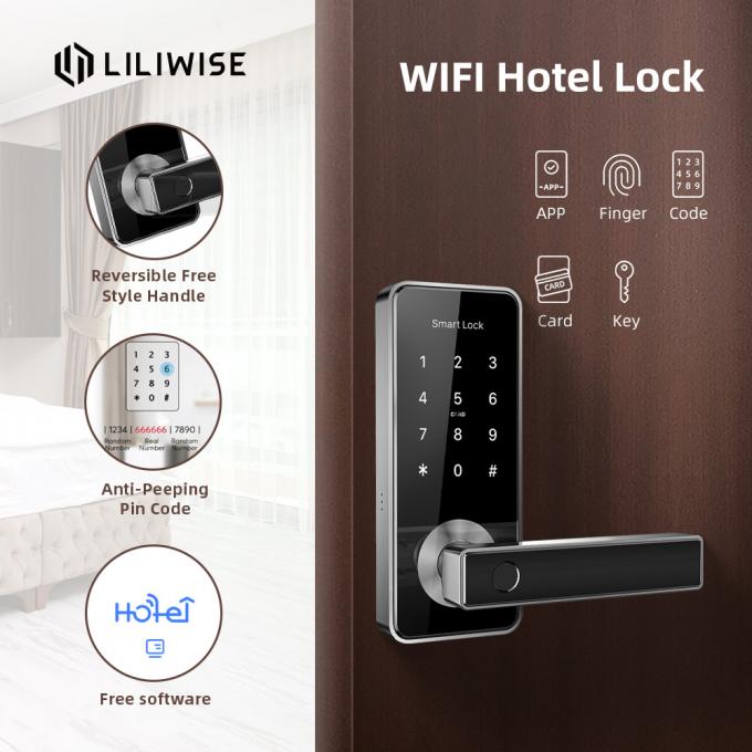 Intelligentes Hotel-Türschloss entriegeln intelligenter Haupt-biometrischer Fingerabdruck Wifi 1