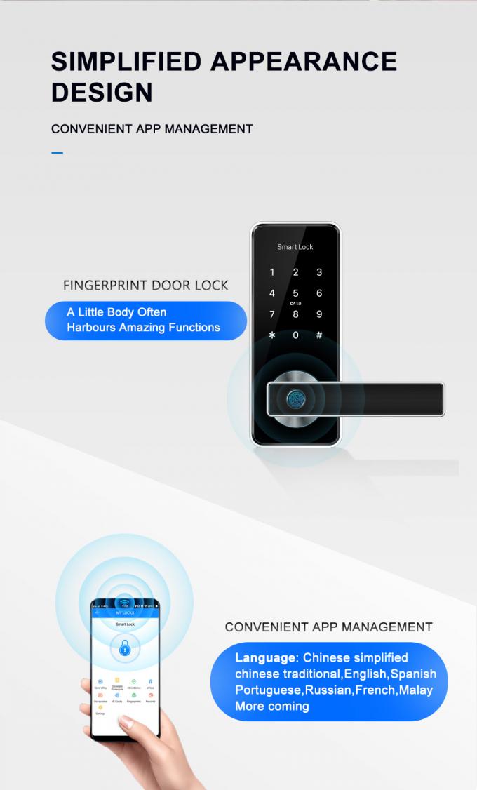 Entriegeln app-Steuerfingerabdruck-Schlüsselkarte China-Möbel-intelligenter Türschloss Wifi Fern 1