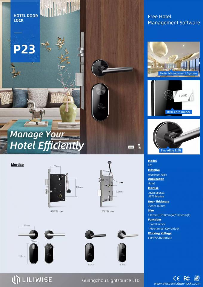 Intelligente RFID-Hotel-Türschlösser klauen Schlüsselkartenleser Security Electronic Room 0