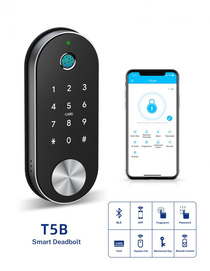 Sicherheit App-WiFi-Fingerabdruck-Verschluss Selbstdeadbolt-Smart-Verschluss 1