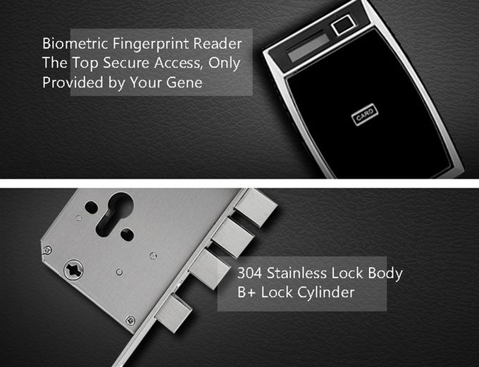 Aufgeteilte Art Fingerabdruck-Scanner-Verschluss, Passwort-Noten-Eingangstür mit Fliegengitter-Verschluss 3