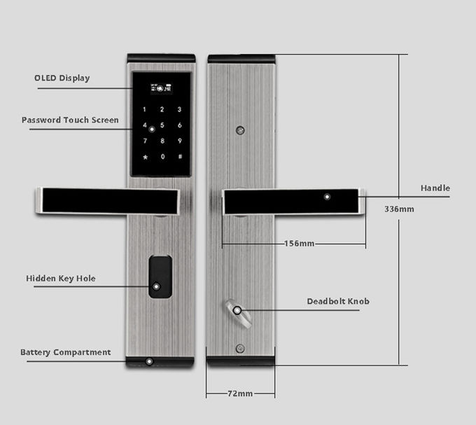 Holztür-Wohnungs-Türschlösser Digital entriegeln mit Karten-Passwort 1