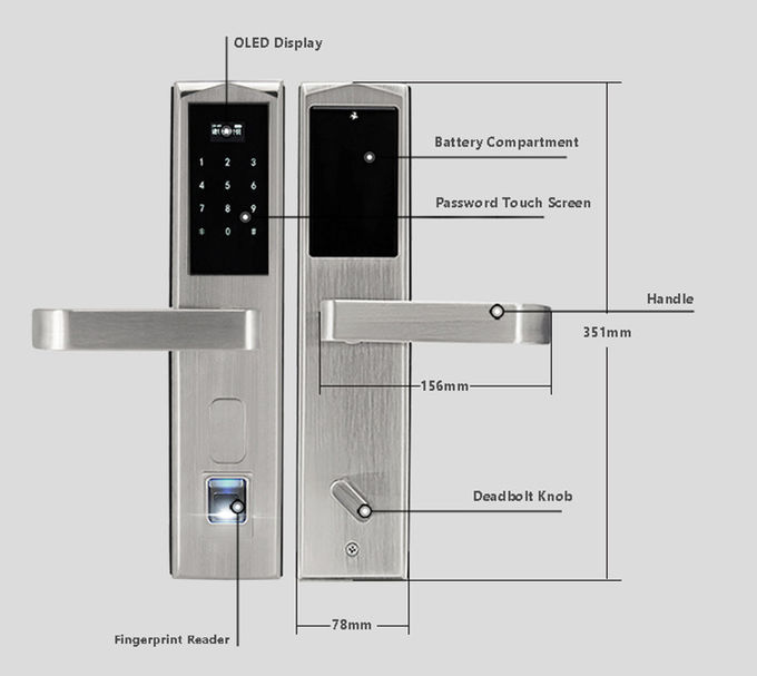 Big Data-Kapazitäts-elektronische Eingangstür-Verschlüsse, dauerhaftes elektronische Karten-Türschloss 2
