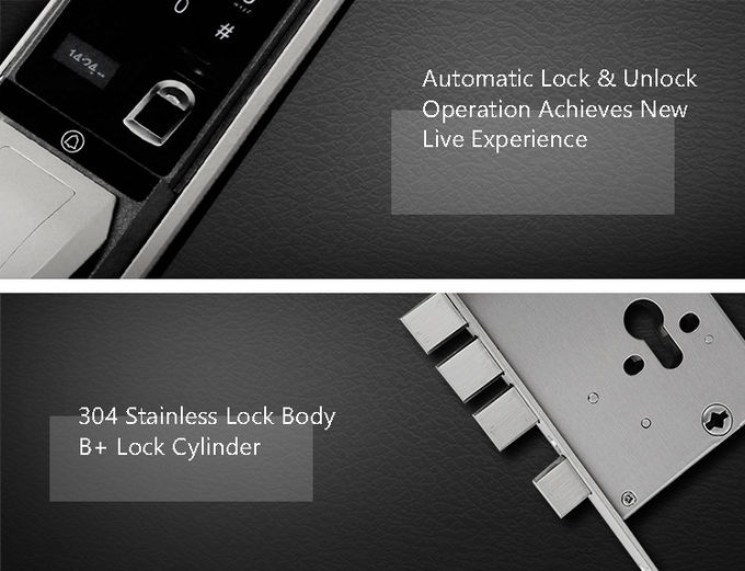 Doppelt-Sicherheits-Schutz biometrische Anerkennungs-automatischer Türschloss-Rose Golde 2