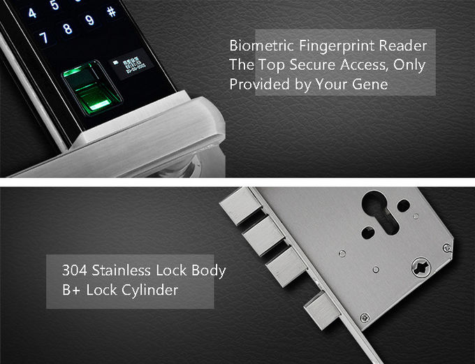 Elektronische Türschloss-Tastatur-gleitender Abdeckungs-Schutz Fingerabdruck-Digital 0