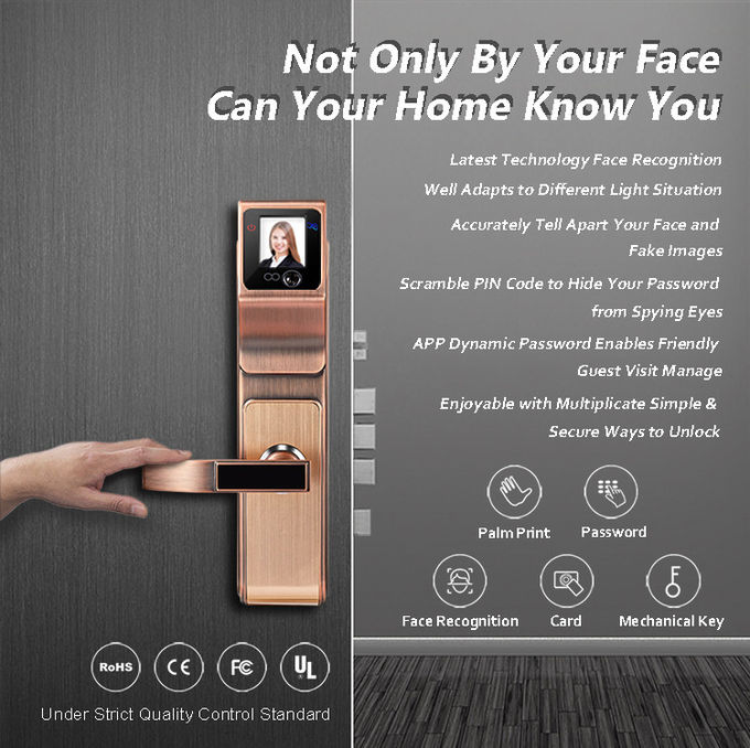 Intelligente Gesichtserkennungs-Türschloss-Unterstützungs-IC-Karte für Haus oder Büro 0