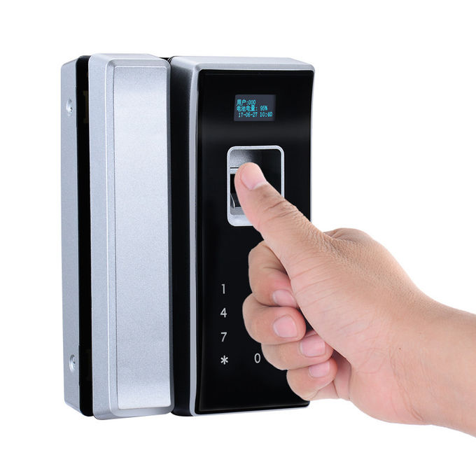 Digital-Touch Screen entriegeln Glastürschloss-Smart Card-Fingerabdruck für Handelsabteilung 2