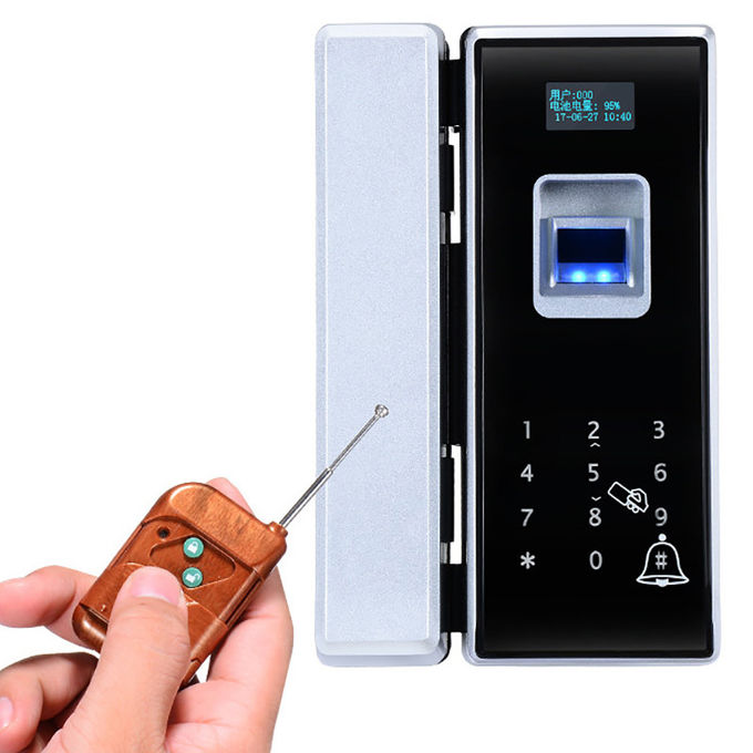 Digital-Touch Screen entriegeln Glastürschloss-Smart Card-Fingerabdruck für Handelsabteilung 0