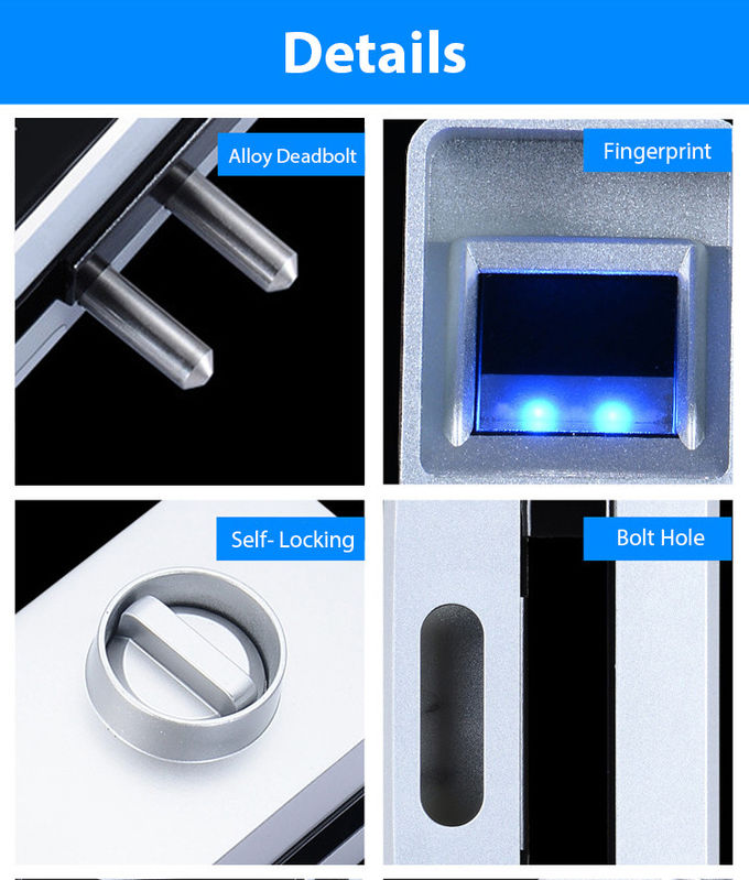 Glastür-elektronische Türschlösser mit Fingerabdruck-Passwort-Fernbedienung 1