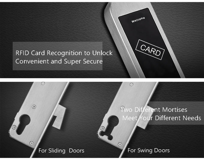 Gleitender Türschloss-Smart Card-Aluminiumschlüssel entriegeln 20% | 90% Arbeitsfeuchtigkeit 2