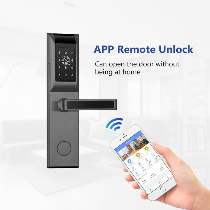Billigstes schwarzes Türschloss Digital Bluetooth WiFi für Wohnung 0