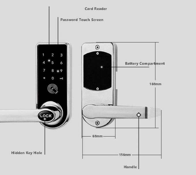 Hohe Sicherheits-Bluetooth-Türschloss-Stütz-Digital-Passwort IC-Karte für Eintritts-Haustür 3