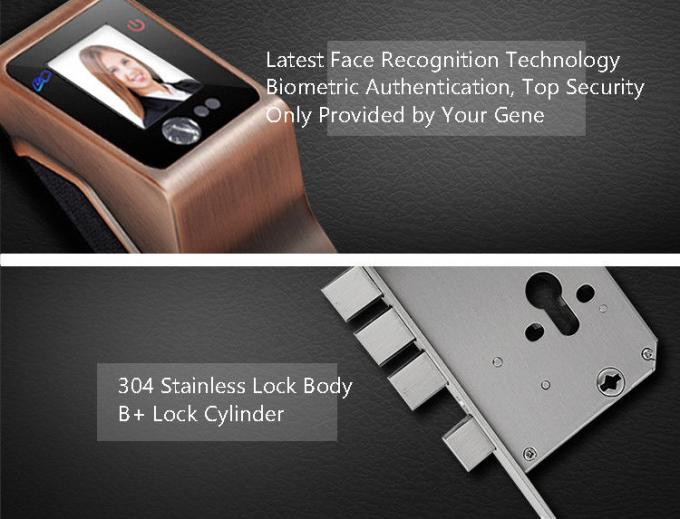 Gesichtsanerkennungs-elektronischer Haustür-Verschluss mit Schlüsselfingerabdruck-Passwort 1