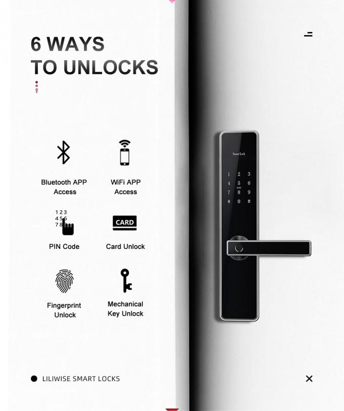 Elektronische Türschloss-dauerhaftes Bluetooth-Türschloss, Zink-Legierungs-Verschluss des optischen Fingerabdruck-3D biologischer 0