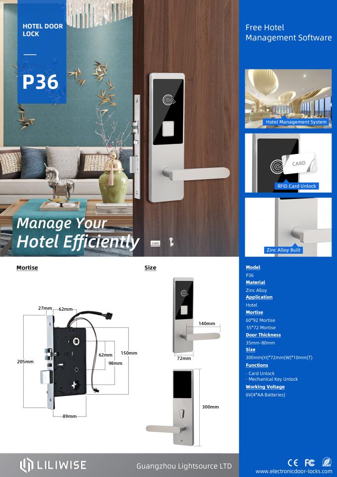 RFID-Schlag-Schlüsselkartenleser Hotel Door Locks/Sicherheits-elektronischer Magnetverschluß 0