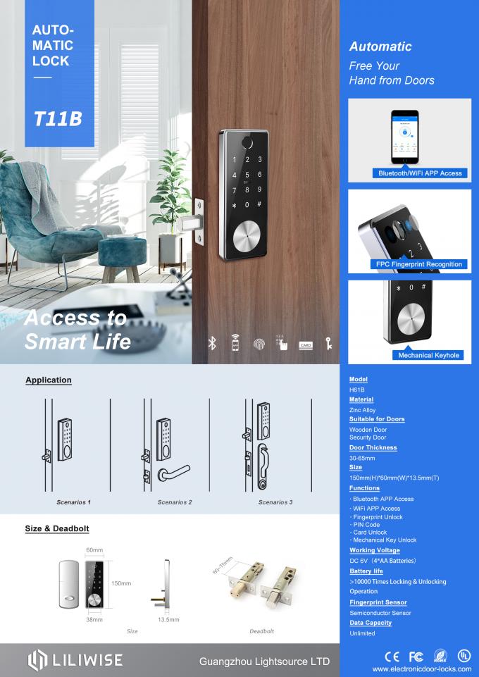 Elektronisches Türschloss Fingerabdruck-Bluetooths für Houesehold und Werbung 1