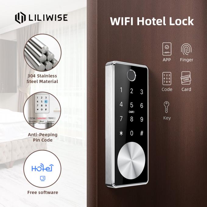 Intelligente Hotel-Türschlösser automatisches elektronisches Deadbolt-Fingerabdruck-Türschloss 1