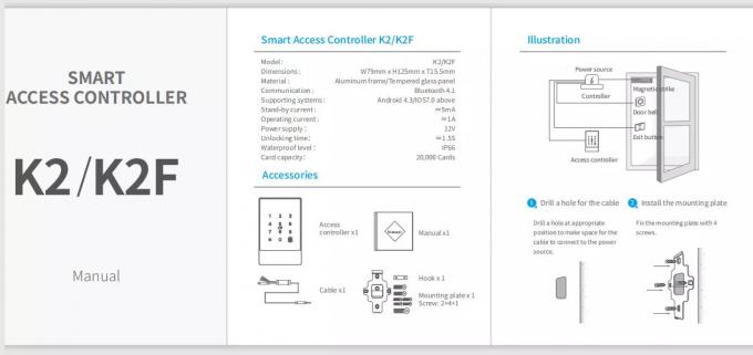 Fingerabdruck Entrace-Zugriffskontrollsystem Smart WiFi Bluetooth 1