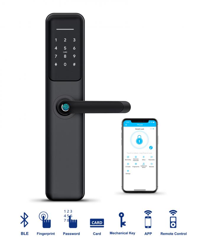 Elektrisches Digital Türschloss-wasserdichte Fingerabdruck-Türschlösser Tuya WiFi Smart 1