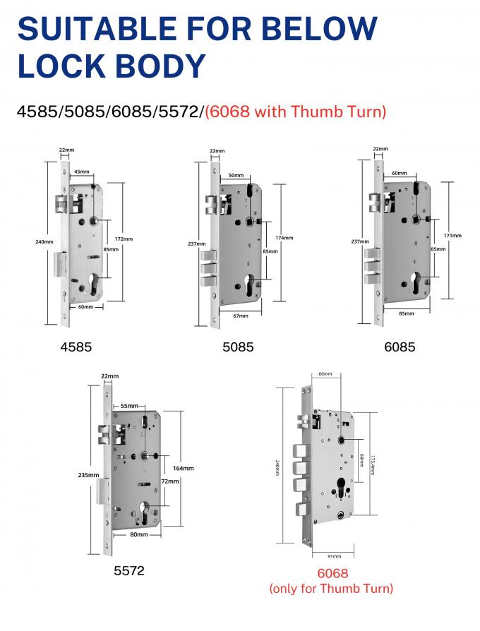 Elektrisches Digital Türschloss-wasserdichte Fingerabdruck-Türschlösser Tuya WiFi Smart 8