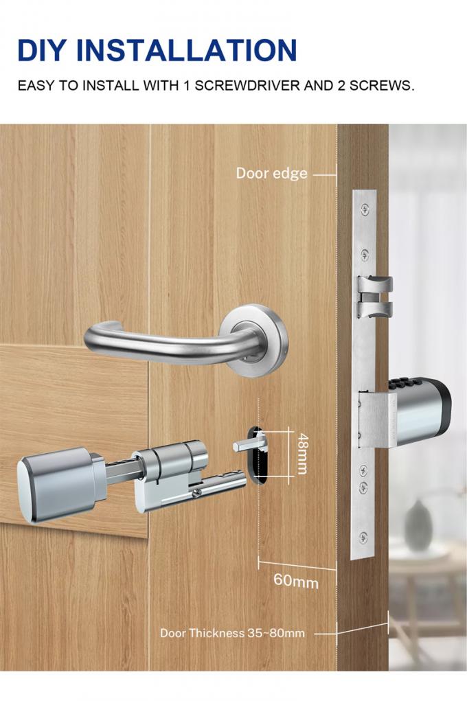 Neues Design sicherer und komfortabler digitaler Smart-Zylinder-Türschloss 4