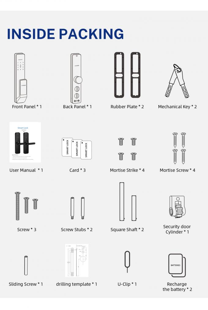 Liliwise Neues Design Voll-Automatisches Schloss Digitales elektronisches Fingerabdruckschloss Tuya APP TTlock Smart Door Lock 34