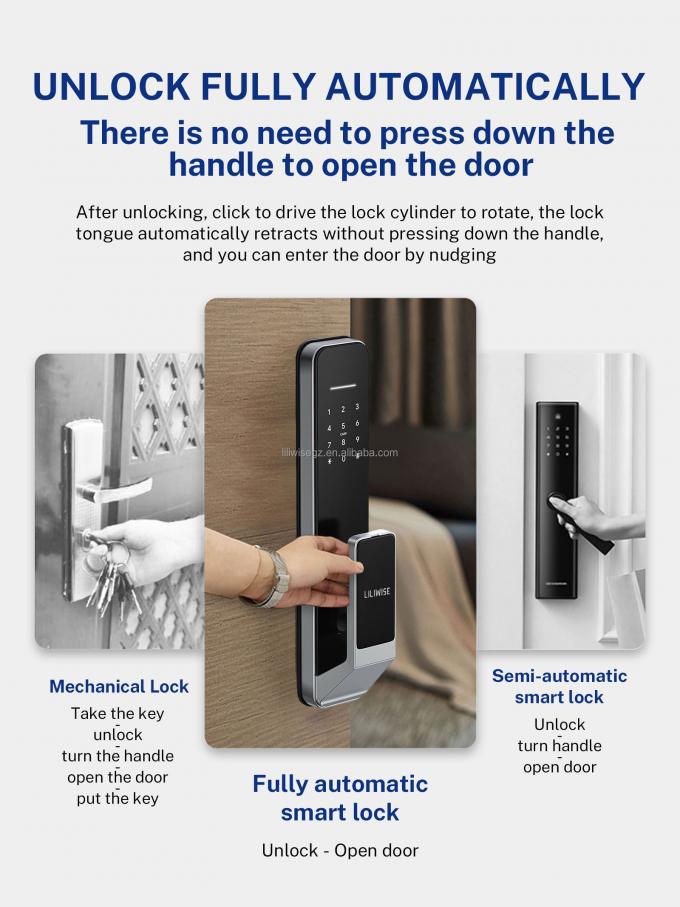 Liliwise Security Digital Doorbell Tuya Wifi Smart Fingerprint Lock Gesichtserkennung Kamera Türschloss Steuerung De Accesos 4