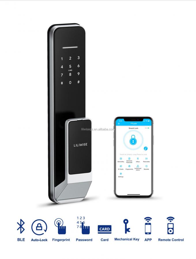 Liliwise Security Digital Doorbell Tuya Wifi Smart Fingerprint Lock Gesichtserkennung Kamera Türschloss Steuerung De Accesos 6