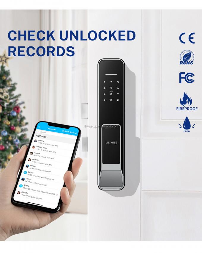 Liliwise Security Digital Doorbell Tuya Wifi Smart Fingerprint Lock Gesichtserkennung Kamera Türschloss Steuerung De Accesos 8