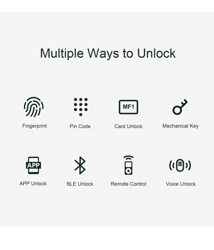 Liliwise Automatisches Elektro-Smart-Türschloss Wasserdichtes Fingerabdruck-Für Outdoor Schlüsselloses Ttlock Tuya Smart Lock mit WLAN 8