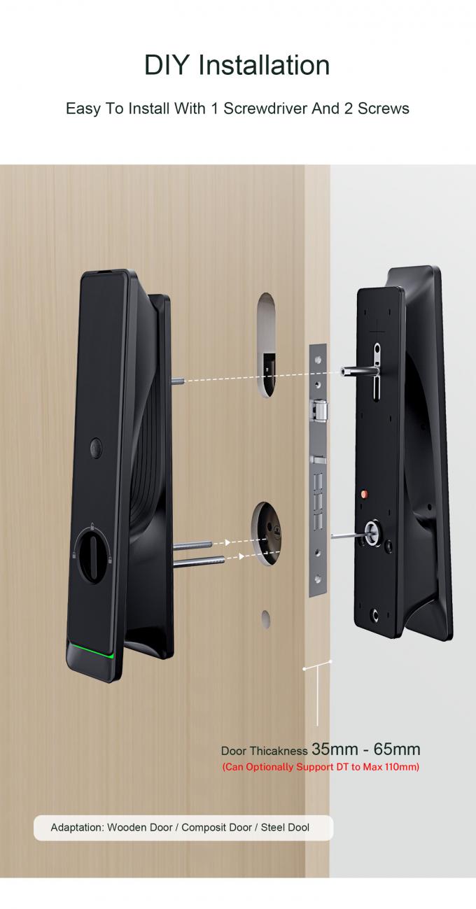 Liliwise Tuya Ttlock Automatisches Biometrisches Schloss RFID Karte WLAN App Ble Fingerabdruck Smart Door Lock mit Kamera 16