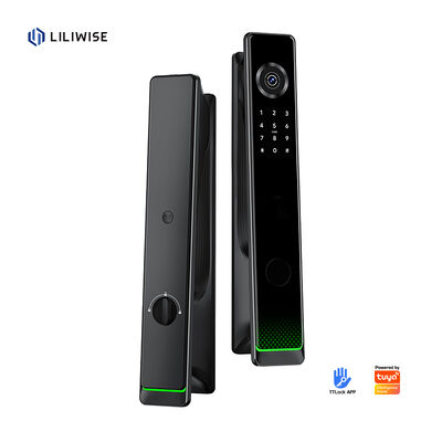 Liliwise 2025 Elektronisches schwarzes Smart Gate Lock Außen Tuya Tt Kamera Smart Lock mit Ble Fingerabdruck Kamera wasserdicht