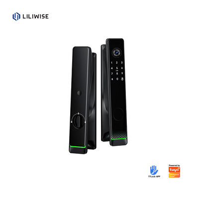 Liliwise Tuya Ttlock Automatisches Biometrisches Schloss RFID Karte WLAN App Ble Fingerabdruck Smart Door Lock mit Kamera