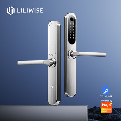 Liliwise Custom Security Elektronische Wasserdichte Ip66 Digitale Ttlock Tuya Wifi Fingerabdruck Schiebe Slim Smart Türschloss