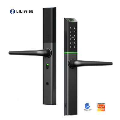 Liliwise Custom Wasserdicht Aluminium Elektronische Außenschloss Tuya Ttlock Matter Smart Schlösser Schlüssellos Slim Smart Türschloss
