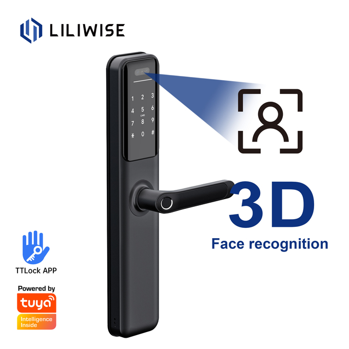 Intelligentes Gesichtserkennungs-Türschloss-Aluminiumlegierungs-Material Digital 3D 0
