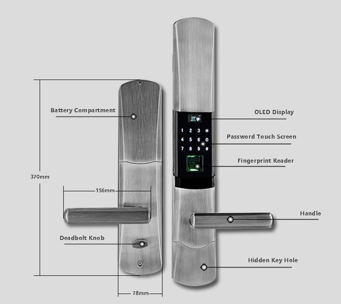 Deadbolt-intelligenter Keyless Eingangstür-Verschluss, Digital-Fingerabdruck-Türschloss 2