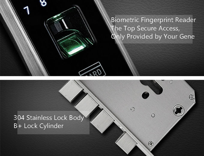 Intelligente 4x AA Batterien OLED-Anzeigen-Fingerabdruck-Türschloss-Touch Screen Digital 2