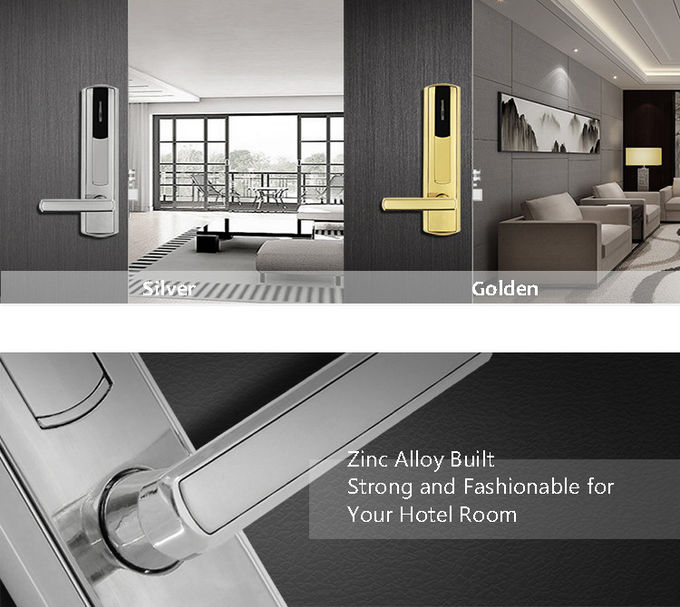 Goldene Hotelzimmer-Türschlösser mit Anzeigelampe LED 285mm * 70mm 1
