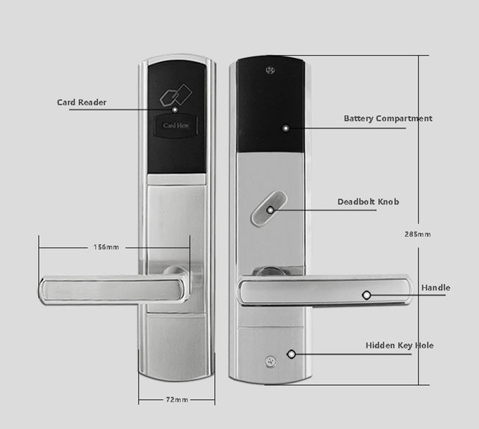 Goldenes Hotel-elektronische Türschlösser, RFID-Karten-Schlüsselkarten-Türschloss für Hotels 3