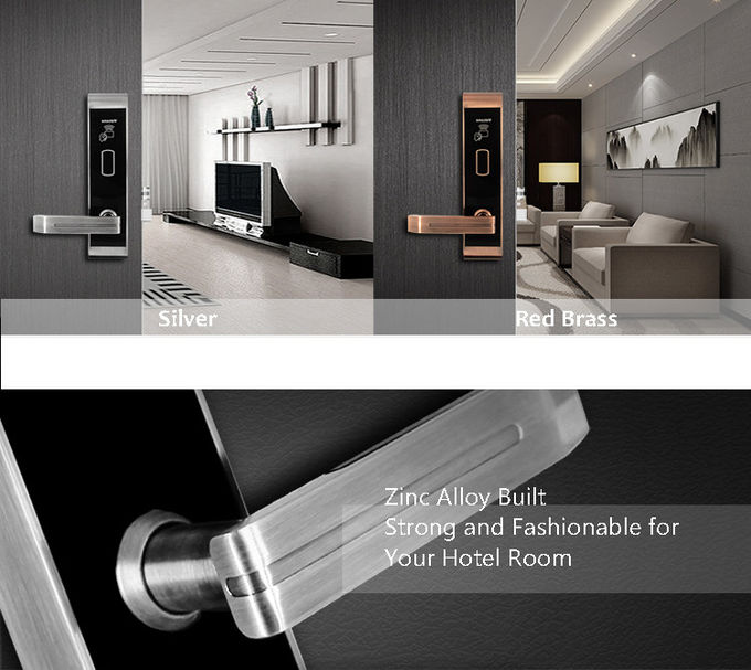 Moderner Hotel-Schlüsselkarten-Verschluss, IC-Karten-Hotelzimmer-Sicherheits-Türschlösser 0