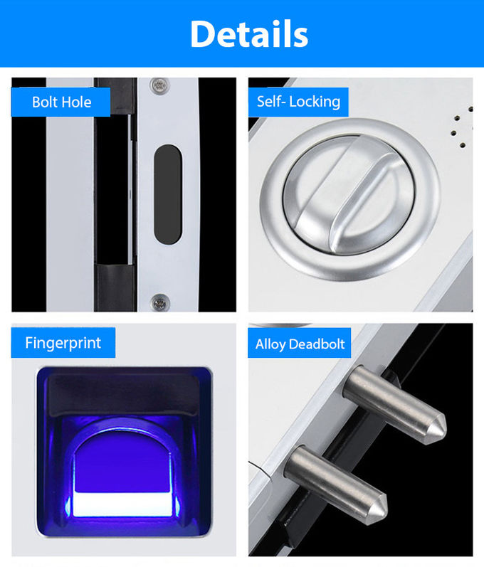 Glaskarte des tür-Fingerabdruck-Haustür-Verschluss-Touch Screen Passwort-Code-RFID Keyless 2