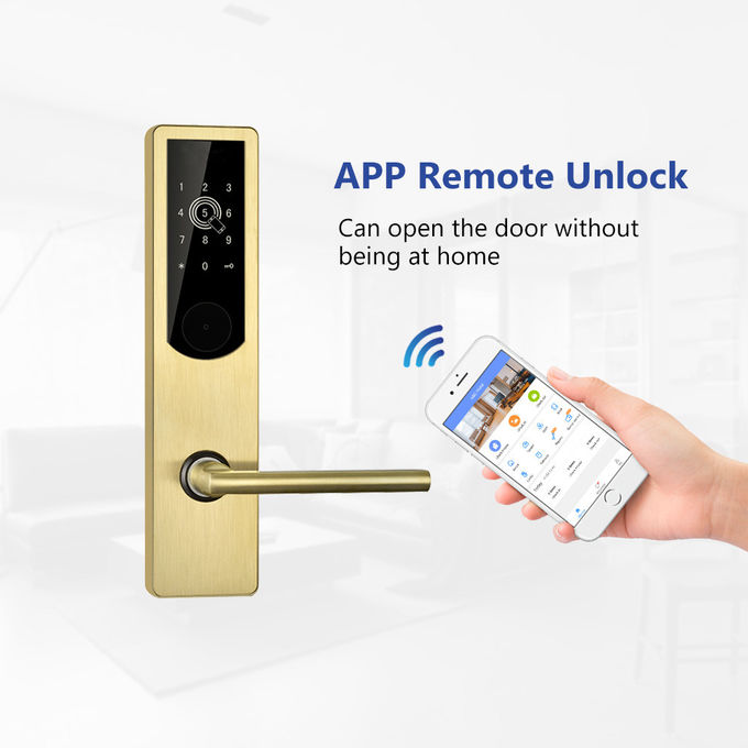 Wohnungs-Türschlösser/Bluetooth WiFi Digital elektronischer PIN-Code-Holztür-Verschluss 0