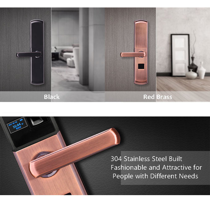 Intelligentes Fingerabdruck-Haus-Türschloss der Sicherheits-Nut-Größen-370mm*79mm elektronisches Digital 0